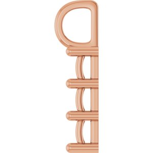 10K Rose Gold 6x4 mm Emerald Pendant Mounting – image 6