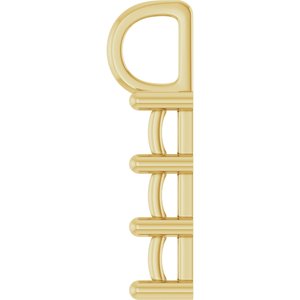 10K Yellow Gold 6x4 mm Emerald Pendant Mounting – image 6