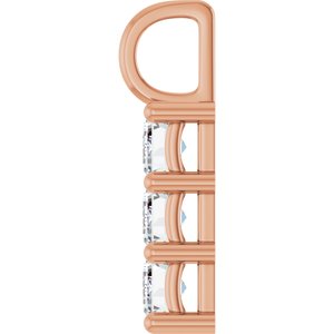 14K Rose Gold 6x4 mm Emerald Pendant Mounting – image 5