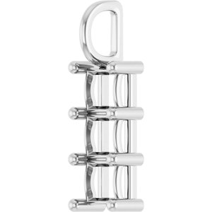 Continuum Sterling Silver 4.5x4.5 mm Square Pendant Mounting – image 4