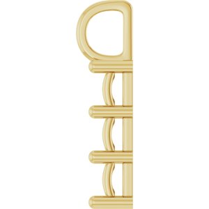18K Yellow Gold 4.5x4.5 mm Square Pendant Mounting – image 6