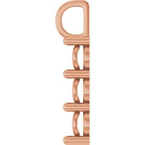 10K Rose Gold 6 mm Round Pendant Mounting – image 6