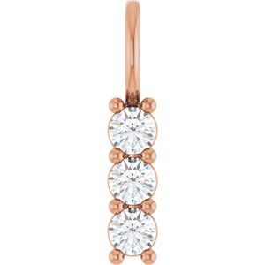 10K Rose Gold 3 mm Round Pendant Mounting
