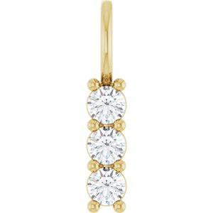 18K Yellow Gold 3 mm Round Pendant Mounting