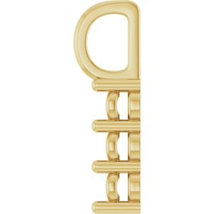 14K Yellow Gold 3 mm Round Pendant Mounting – image 6