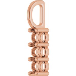 10K Rose Gold 3 mm Round Pendant Mounting – image 4