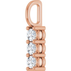 10K Rose Gold 3 mm Round Pendant Mounting – image 3