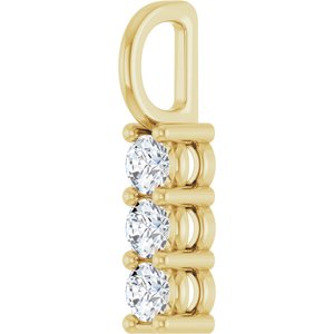 14K Yellow Gold 3 mm Round Pendant Mounting – image 3