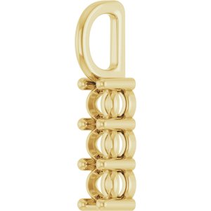 10K Yellow Gold 3 mm Round Pendant Mounting – image 4