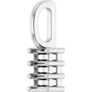 14K X1 White Gold 2.75x1.5 mm Straight Baguette Pendant Mounting – image 4