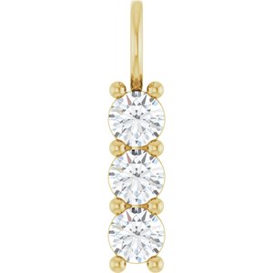 10K Yellow Gold 4.1 mm Round Pendant Mounting