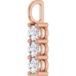 14K Rose Gold 4.1 mm Round Pendant Mounting – image 3
