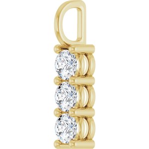 10K Yellow Gold 4.1 mm Round Pendant Mounting – image 3