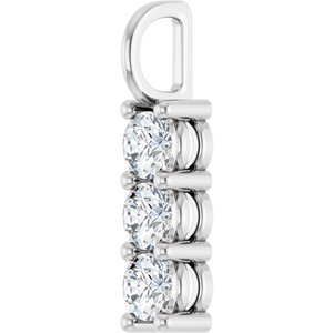 18K White Gold 4.1 mm Round Pendant Mounting – image 3