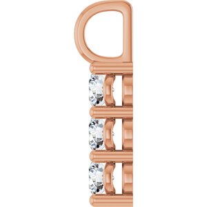18K Rose Gold 4.1 mm Round Pendant Mounting – image 5