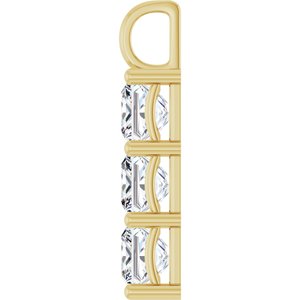 14K Yellow Gold 8x8 mm Square Pendant Mounting – image 5