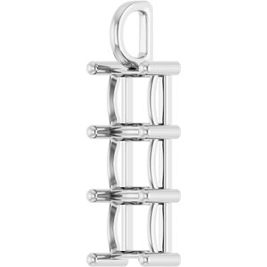 14K X1 White Gold 8x8 mm Square Pendant Mounting – image 4