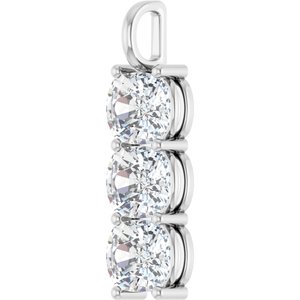 Continuum Sterling Silver 12x10 mm Elongated Cushion Pendant Mounting – image 3