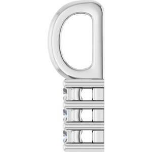 10K White Gold 2.75x1.5 mm Straight Baguette Pendant Mounting – image 5