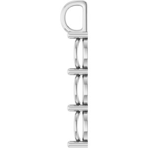 Continuum Sterling Silver 12x10 mm Elongated Cushion Pendant Mounting – image 6