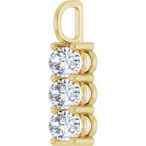 18K Yellow Gold 6.5x4.5 mm Oval Pendant Mounting – image 3