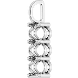 10K White Gold 6.5x4.5 mm Oval Pendant Mounting – image 4