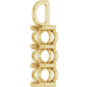 14K Yellow Gold 6.5x4.5 mm Oval Pendant Mounting – image 4