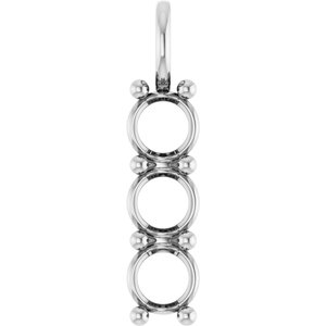 Sterling Silver 6.5 mm Round Pendant Mounting – image 2
