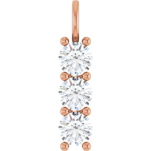 14K Rose Gold 6.5 mm Round Pendant Mounting