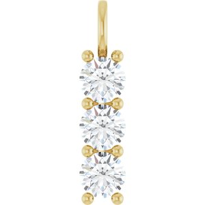 18K Yellow Gold 6.5 mm Round Pendant Mounting