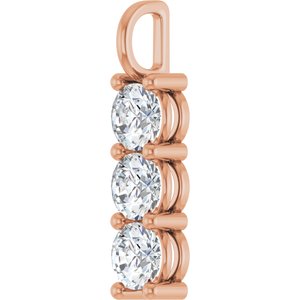 10K Rose Gold 6.5 mm Round Pendant Mounting – image 3