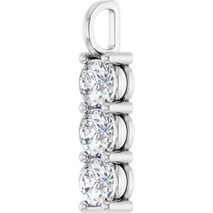 14K White Gold 6.5 mm Round Pendant Mounting – image 3