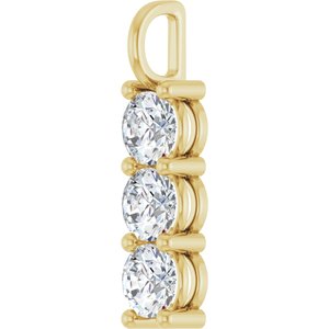 18K Yellow Gold 6.5 mm Round Pendant Mounting – image 3