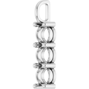 18K White Gold 6.5 mm Round Pendant Mounting – image 4