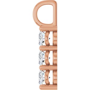 14K Rose Gold 6.5x4.5 mm Oval Pendant Mounting – image 5