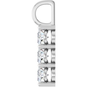 14K X1 White Gold 6.5x4.5 mm Oval Pendant Mounting – image 5