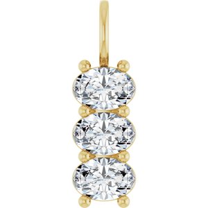 14K Yellow Gold 6.5x4.5 mm Oval Pendant Mounting
