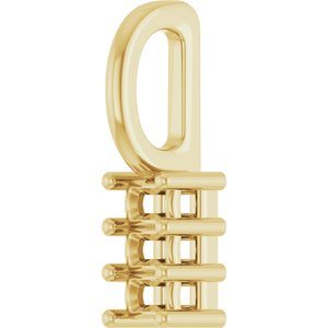 14K Yellow Gold 2.25x1.5 mm Straight Baguette Pendant Mounting – image 4