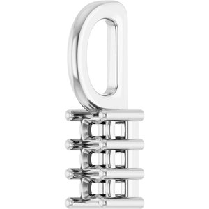 Continuum Sterling Silver 2.25x1.5 mm Straight Baguette Pendant Mounting – image 4