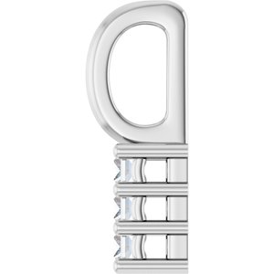 14K White Gold 2.25x1.5 mm Straight Baguette Pendant Mounting – image 5