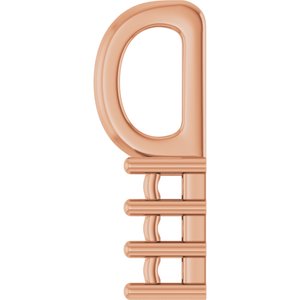 18K Rose Gold 2.25x1.5 mm Straight Baguette Pendant Mounting – image 6
