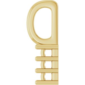 14K Yellow Gold 2.25x1.5 mm Straight Baguette Pendant Mounting – image 6