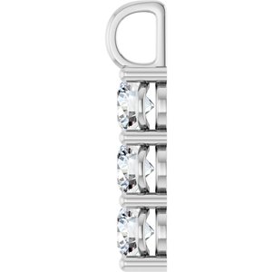 14K White Gold 6.5 mm Round Pendant Mounting – image 5