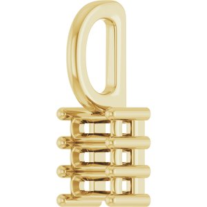 18K Yellow Gold 3.5x1.5 mm Straight Baguette Pendant Mounting – image 4