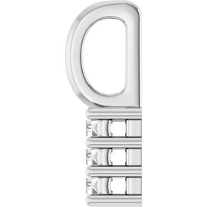 Sterling Silver 3.5x1.5 mm Straight Baguette Pendant Mounting – image 5