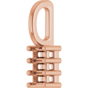 10K Rose Gold 2.5x1.5 mm Straight Baguette Pendant Mounting – image 4