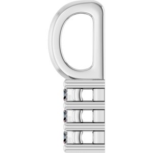 14K X1 White Gold 2.5x1.5 mm Straight Baguette Pendant Mounting – image 5