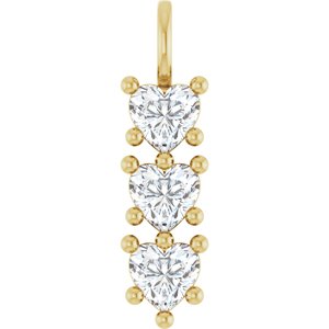 18K Yellow Gold 6.5x6.5 mm Heart Pendant Mounting