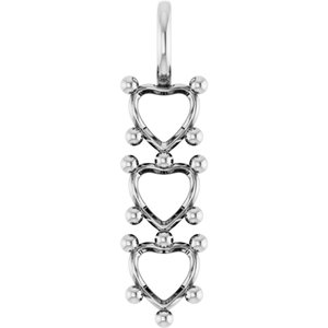 Sterling Silver 6.5x6.5 mm Heart Pendant Mounting – image 2