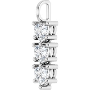10K White Gold 6.5x6.5 mm Heart Pendant Mounting – image 3